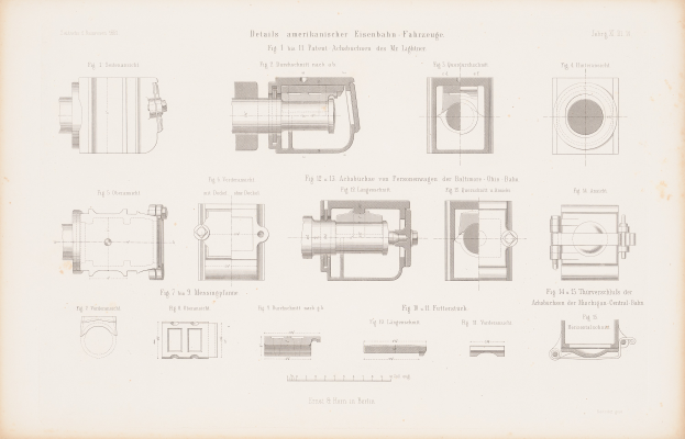 Ein altes Buch mit einer Zeichnung verschiedener Kameratypen und beschreibendem Text.