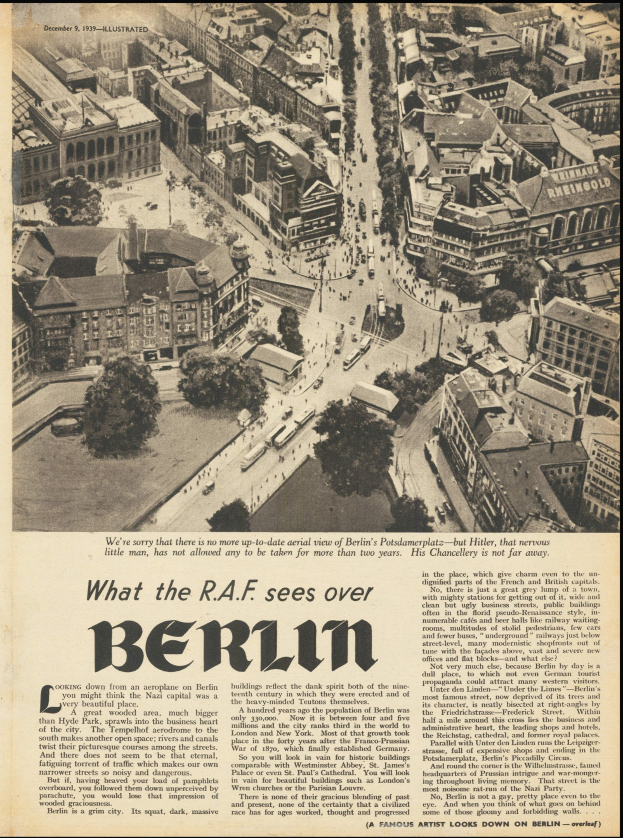 Alte Zeitung mit Schwarz-Weiß-Fotografie einer Stadtlandschaft