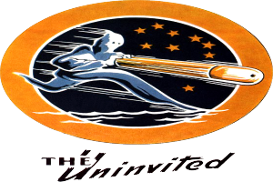 Ein Plakat mit einer Person in einem Raumanzug, die eine leuchtend gelbe Rakete hält, mit der Schrift "Die Unerwarteten" in fetter schwarzer Schrift unten, vor einem tiefblauen Hintergrund.