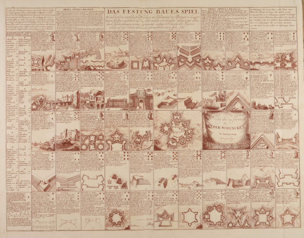 Altes Buch mit detaillierter Karte von Berlin, die mit Illustrationen und Text auf dem Cover versehen ist.