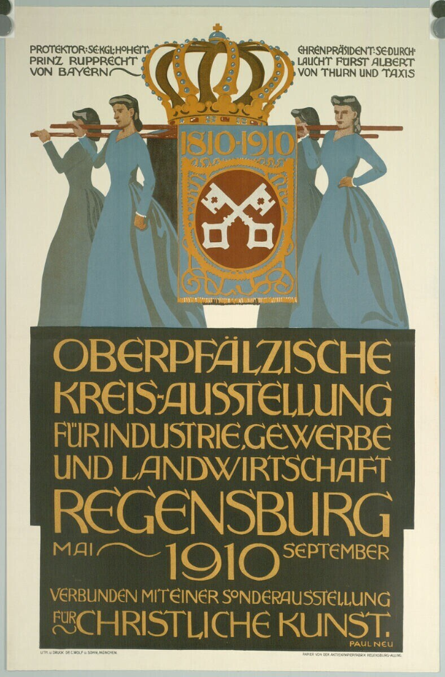 Plakat für die deutsche Revolution im Jahr 1910 mit einer Gruppe von Menschen und einer Krone, das Text über das Ereignis enthält.
