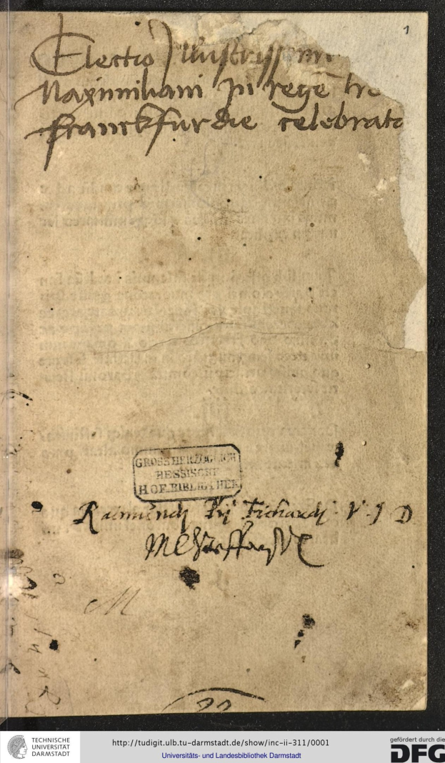 Altes Schreiben der deutschen Regierung an den Präsidenten der Vereinigten Staaten mit handschriftlichem Text und sichtbaren Wasserzeichen.