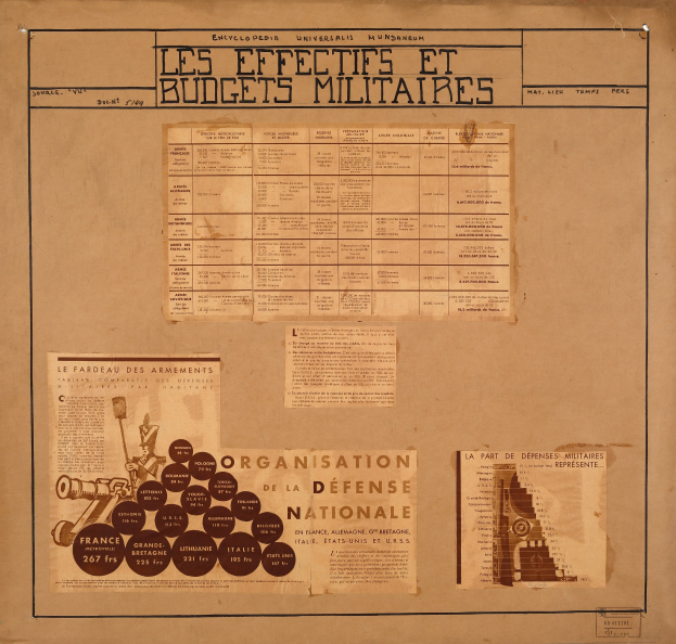 Ein altes Buch mit Papieren, die wahrscheinlich mit den Auswirkungen und Budgets von Militärpersonal zusammenhängen.